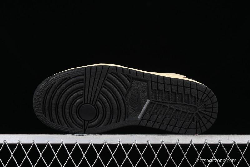 Nike Travis Scott x Air Jordan 1 Low OG AJ1 Reverse Swoosh Sneakers - DM7866-201