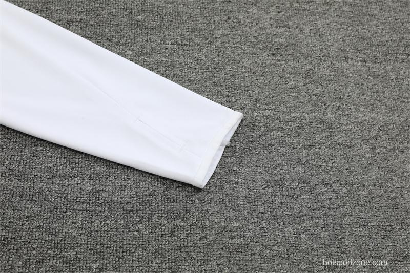 2024 Japan White Half Zipper Jacket+Long Pants