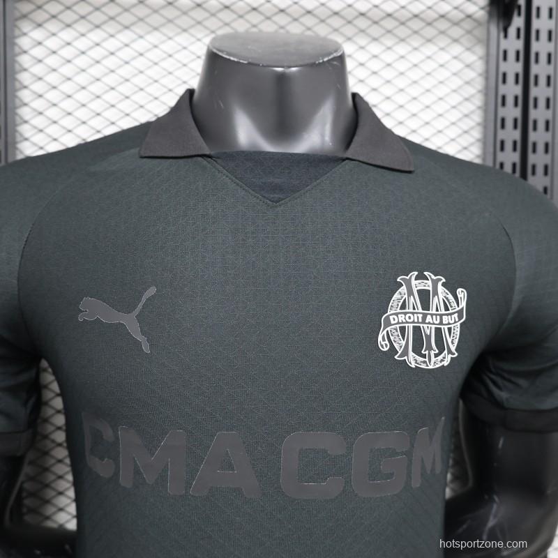 Player Version 24/25 Olympique Marseille Black 125th Goalkeeper Jersey