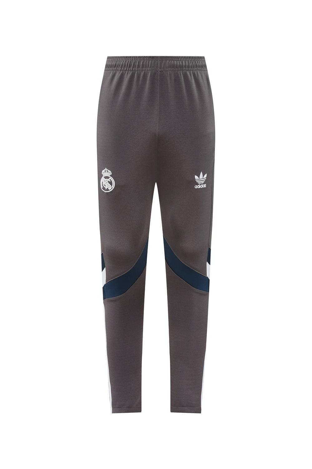 24/25 Real Madrid Grey Full Zipper Jacket +Long Pants