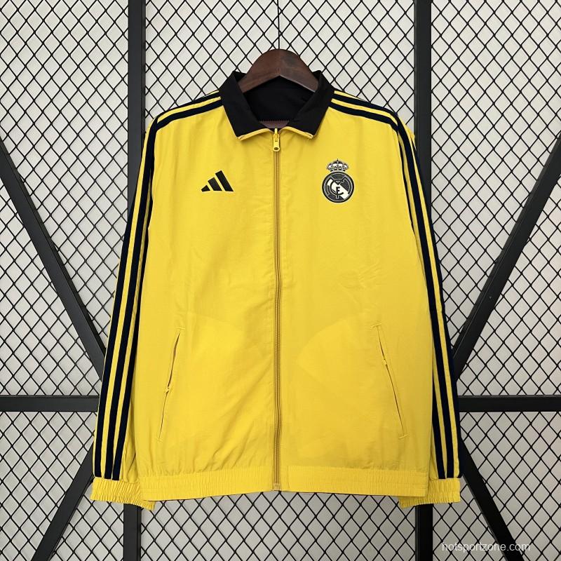 24/25 Real Madrid Yellow/Red Reversible Windbreaker