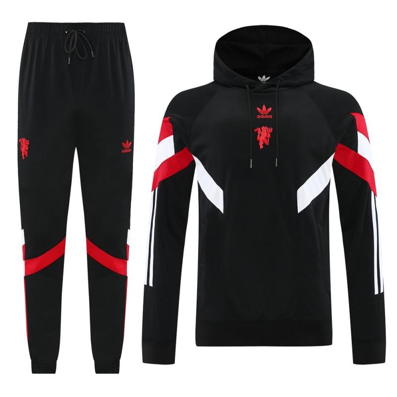 24/25 Manchester United Black Hoodie Jacket +Long Pants