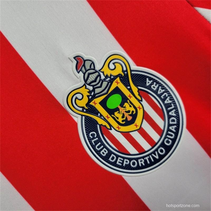 24/25 Chivas Guadalajara Home Long Sleeve Jersey