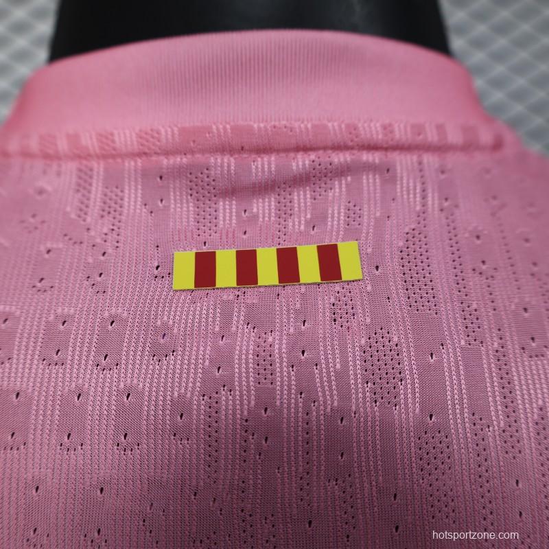 Player Version 25/26 FC Barcelona 125Th Anniversary Special Pink with Spotify Sponsor Jersey