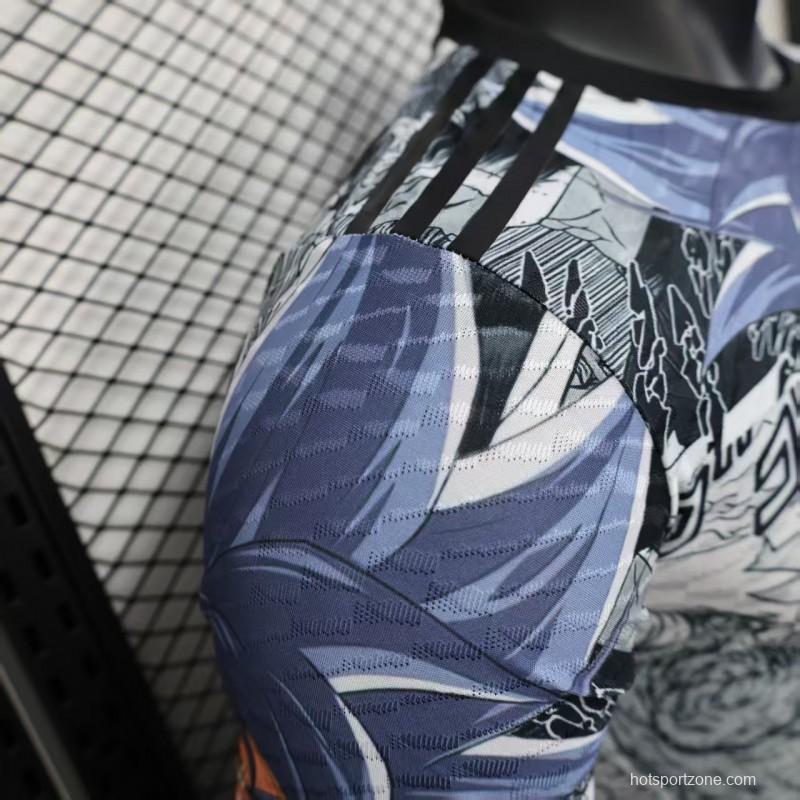 Player Version 2025 Japan White with Dragon Ball Goku Graphic Jersey