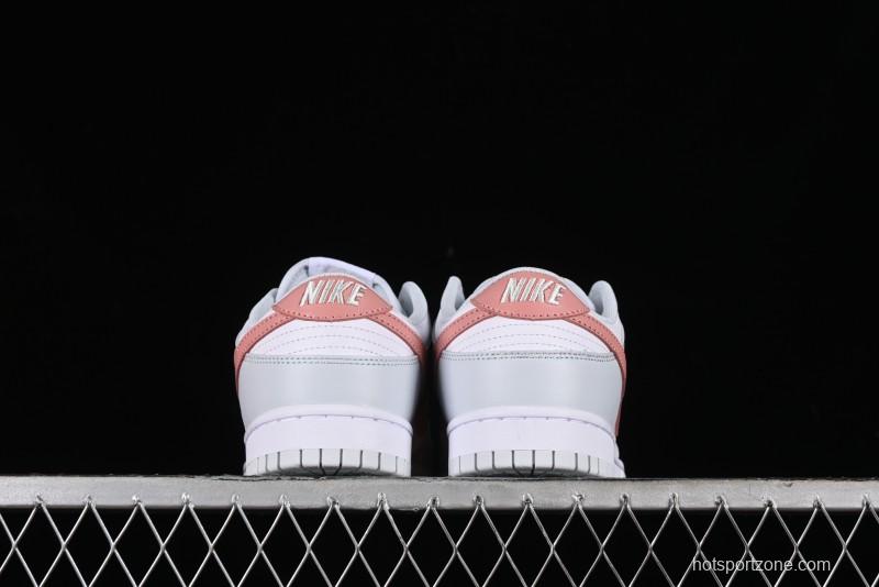 Nike SB Dunk Low White Grey Pink Skateboarding Shoes - HF0730-160
