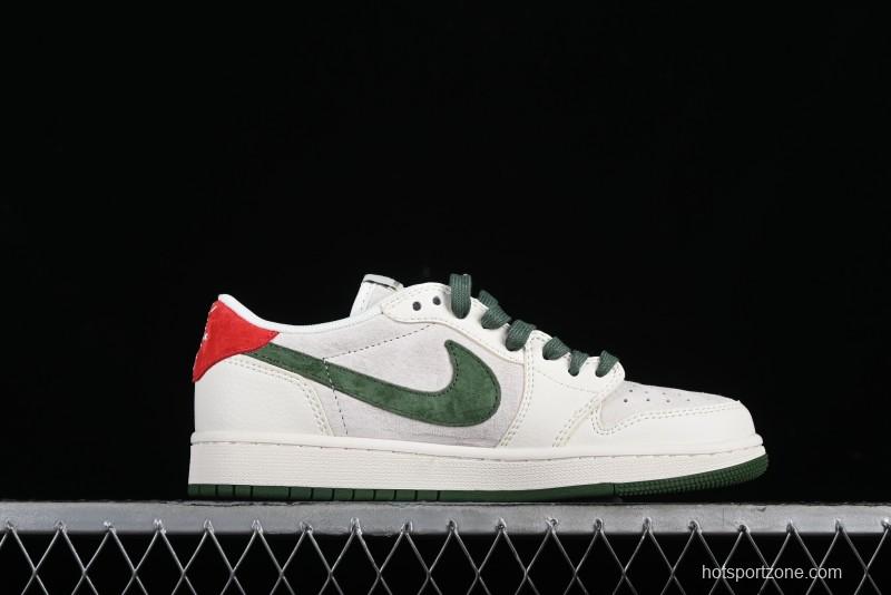 Nike Travis Scott x Fragment Design x Air Jordan 1 Low OG SP AJ1 LV Collaboration Sneakers - XY2688-102