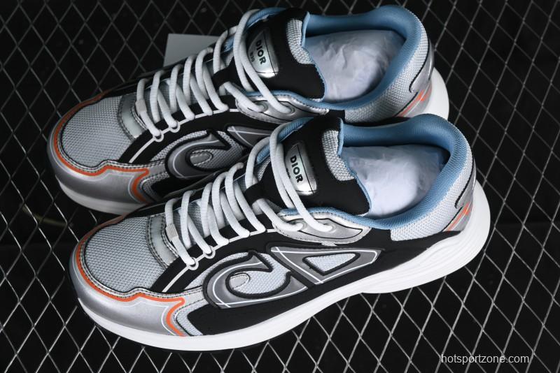Dior B30 Sneakers with Reflective CD30 Logo and Lightweight Rubber Sole - CD30