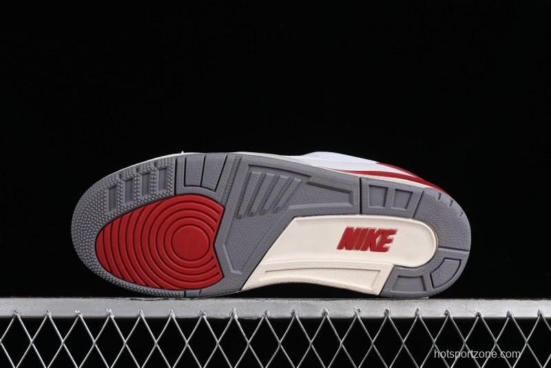 Nike Air Jordan 2/3 Retro Low Top Basketball Shoes in White/Red - FD0383-161