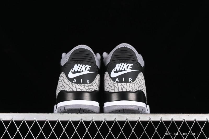 Nike Air Jordan 3 Retro Sneakers with Iconic Elephant Print and Visible Air Cushion - DN3707-010
