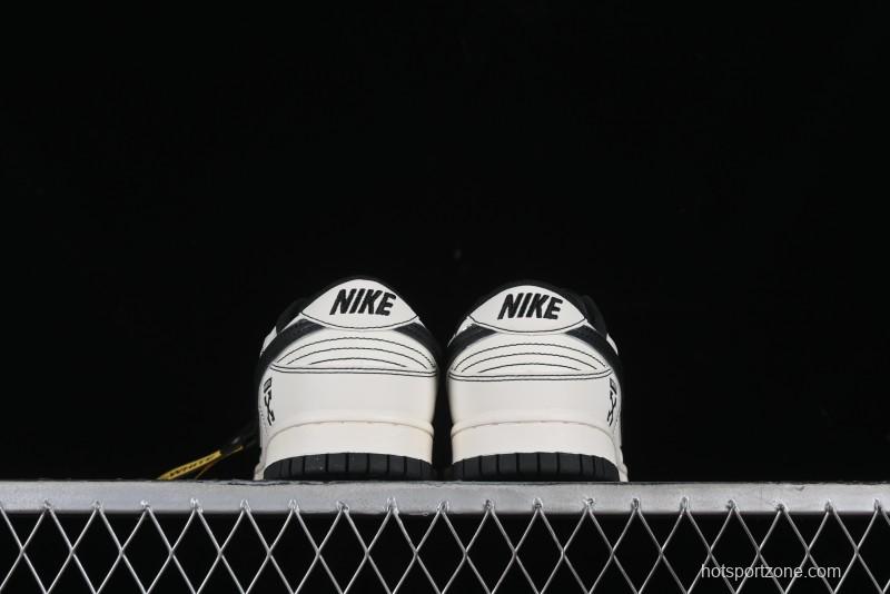 Nike SB Dunk Low OFF-WHITE Collaboration - Anniversary Edition Customized Low-Top Casual Skate Shoes - DJ2024-003