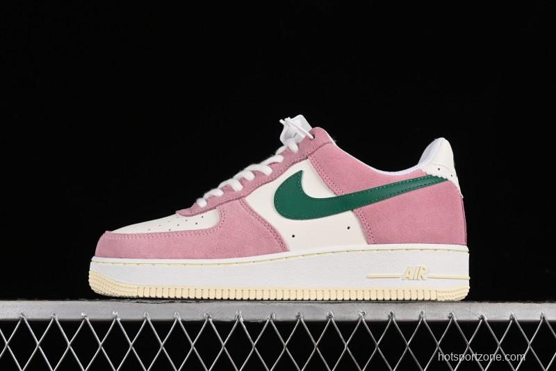 Nike Air Force 1 '07 Low Casual Sneakers in White Pink Green - FV9346-100