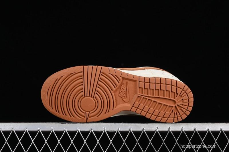 Nike SB Dunk Low Lightning Collaboration - Beige Brown Colorway with Small Brown Swoosh Anniversary High-End Custom Low-Top Casual Skate Shoes - XD1688-031