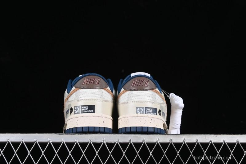 Nike SB Dunk Low Panda Prank Pioneer Knight Survival Beige Brown SB Strap Low Top Casual Skate Shoes - DD1391-400