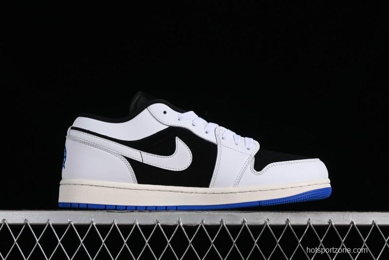 Nike Air Jordan 1 Low "Quai 54" Casual Sneakers in White Black Blue - HQ0764-001