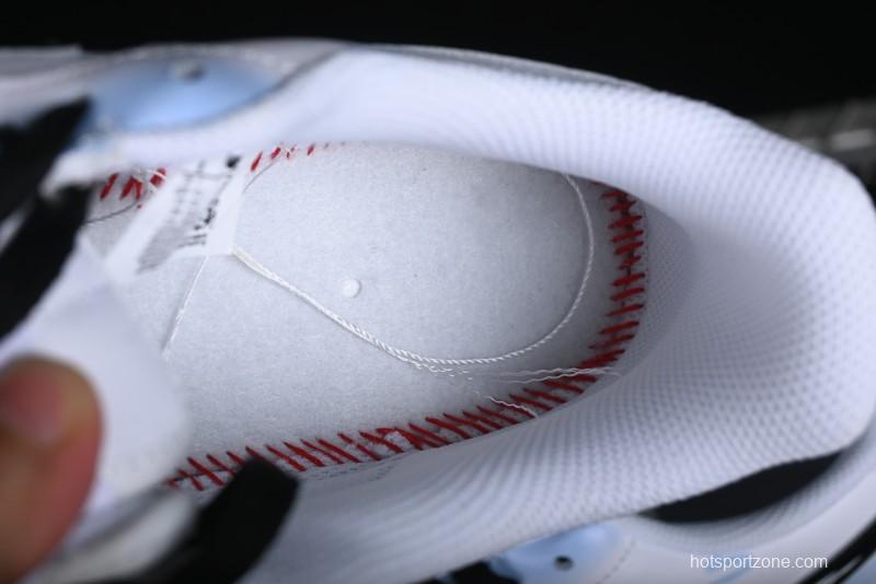 Nike Air Force 1 '07 Low Casual Sneakers with Anime-inspired Blue Spray Paint Design - CW2288-111