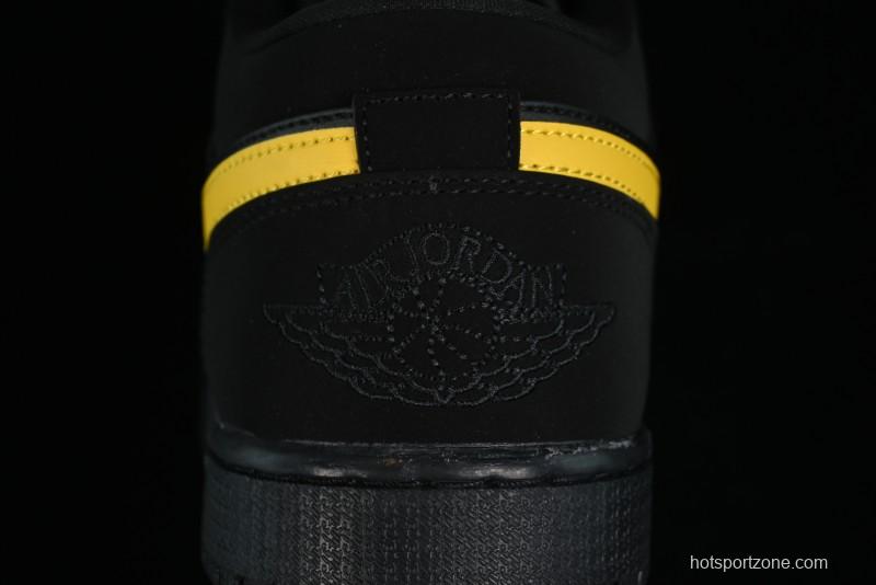 Nike Air Jordan 1 Low AJ1 Black Gold Hook Casual Sneakers - 553558-071