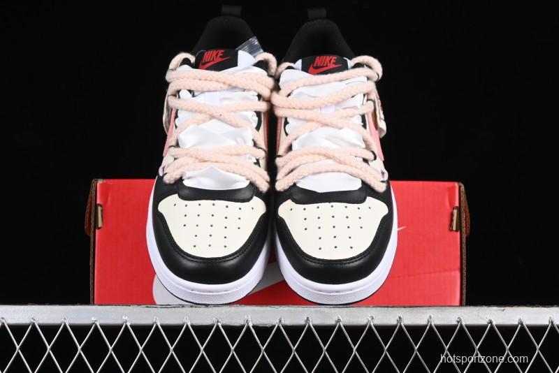 Nike Court Borough Low 2 Berry Worry Playful Cute Trendy Retro Low-Top Casual Sneakers - BQ5448-110
