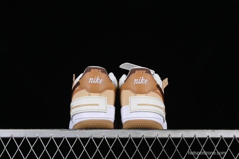 Nike Air Force 1 Shadow Low-Top Sneakers with Lightweight EVA Midsole and Anti-Slip RB Rubber Outsole - DZ1847-106