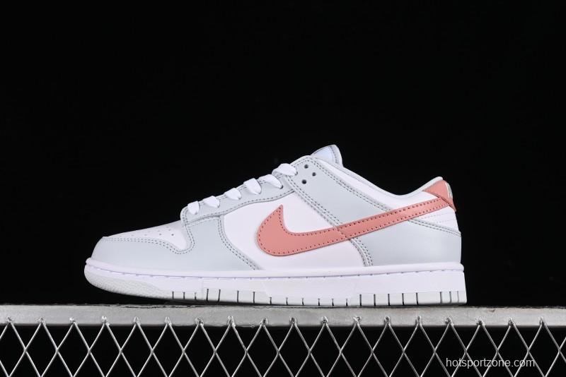 Nike SB Dunk Low White Grey Pink Skateboarding Shoes - HF0730-160