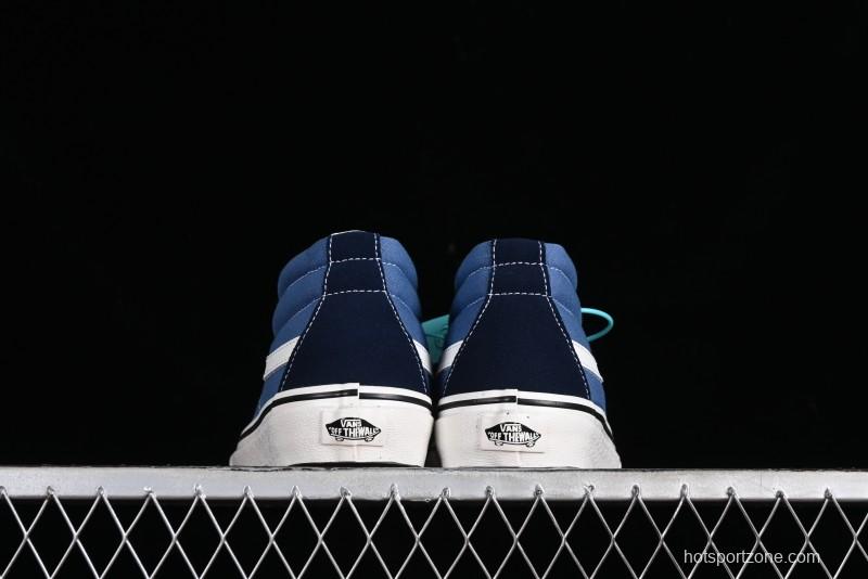 Vans Sk8-Mid Navy Blue Mid-Top Retro Classic Casual Canvas Shoes - VN0A391F5TU
