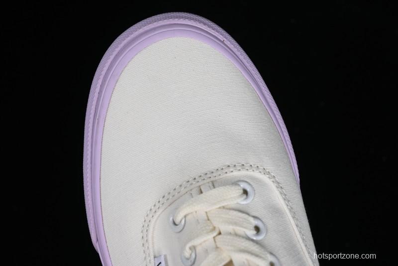 Vans Authentic White Purple Canvas Skate Shoes - VN0009PVCGX