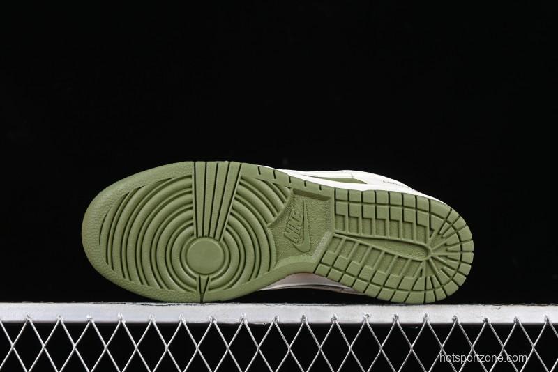 Nike SB Dunk Low LV Collaboration - Beige Olive Green Anniversary Custom Low-Top Casual Skate Shoes - BB8766-211