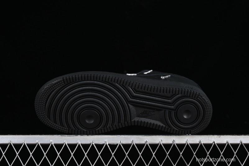 Nike Air Force 1 '07 Low Silver Swoosh Casual Sneakers - HQ1180-001