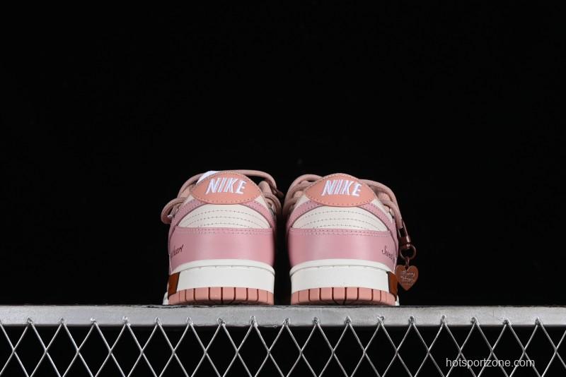 Nike Dunk Low ESS Custom Edition Rose Pink Retro Sweetheart Low-Top Casual Sneakers - DD1503-118