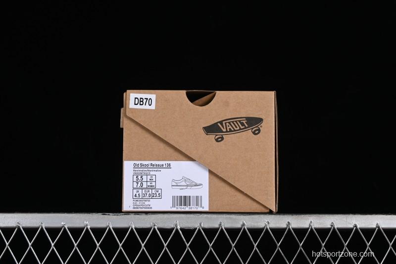 Vans Old Skool Reissue 136 Classic Low-Top Skate Shoes with Detachable Cushioned Insole - VN000MT6QC5