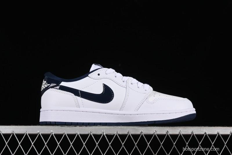 Nike Air Jordan 1 Low '85 Metallic Blue Retro Sneakers - FB9933-141