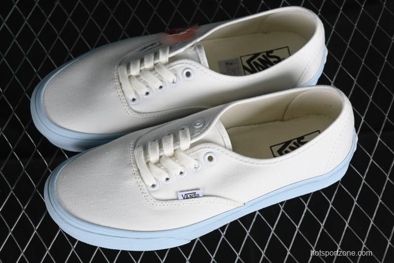 Vans Authentic White Blue Canvas Skate Shoes - VN0009PVEAK