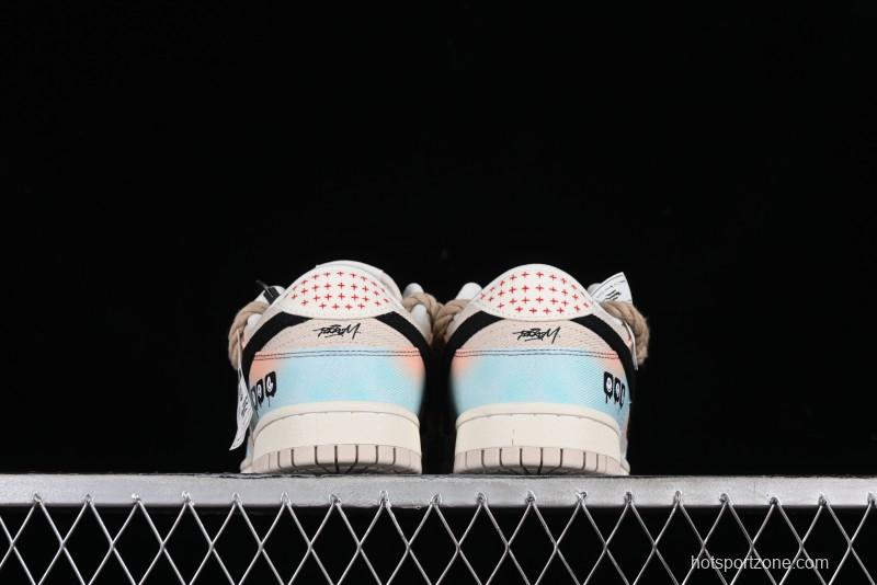 Nike Dunk Low Sky City Dopamine Gradient Sashiko Stitch Hemp Rope SB Low-top Casual Sneakers - DV0834-100