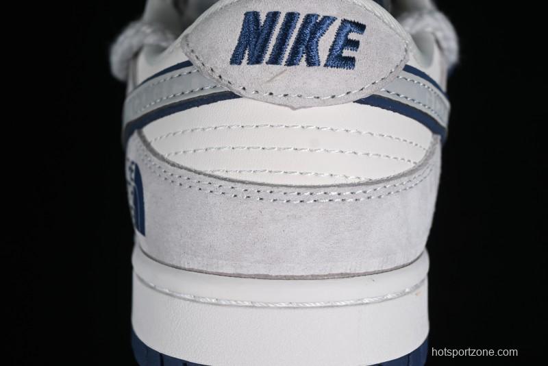 Nike SB Dunk Low The North Face Collaboration - Grey Blue Pig 8 Starry Sky Anniversary High-End Custom Low-Top Casual Skate Shoes - XX2025-311