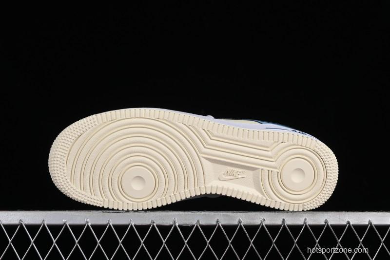 Nike Air Force 1 '07 Low White Blue Color Blocking Casual Sneakers - HF4837-407