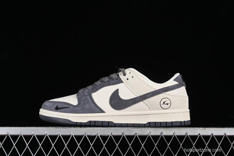 Nike SB Dunk Low Lightning Collaboration - Off White Navy Blue Small Blue Swoosh Anniversary High-End Custom Low-Top Casual Sneakers - XD1688-032
