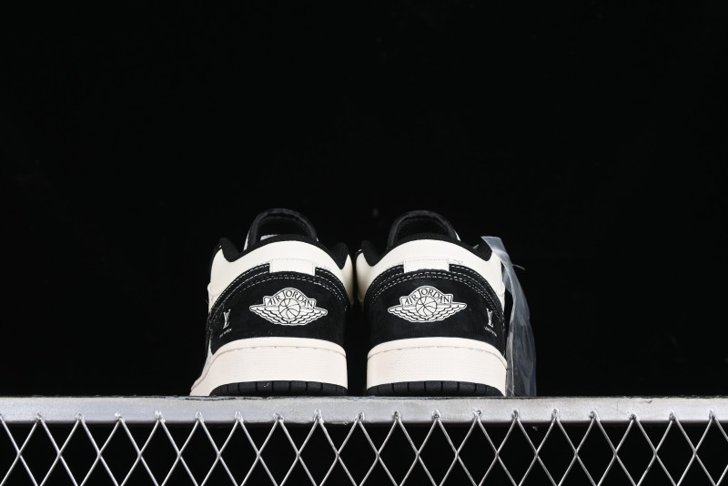 Nike Air Jordan 1 Low LV Collaboration - Black Warrior Custom High-End Basketball Shoes - SJ9950-007