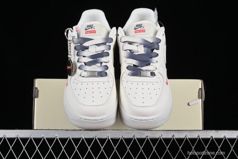Nike Air Force 1 '07 Low LV Collaboration - White Grey Two-Tone Low-Top Casual Sneakers - XZ6188-005
