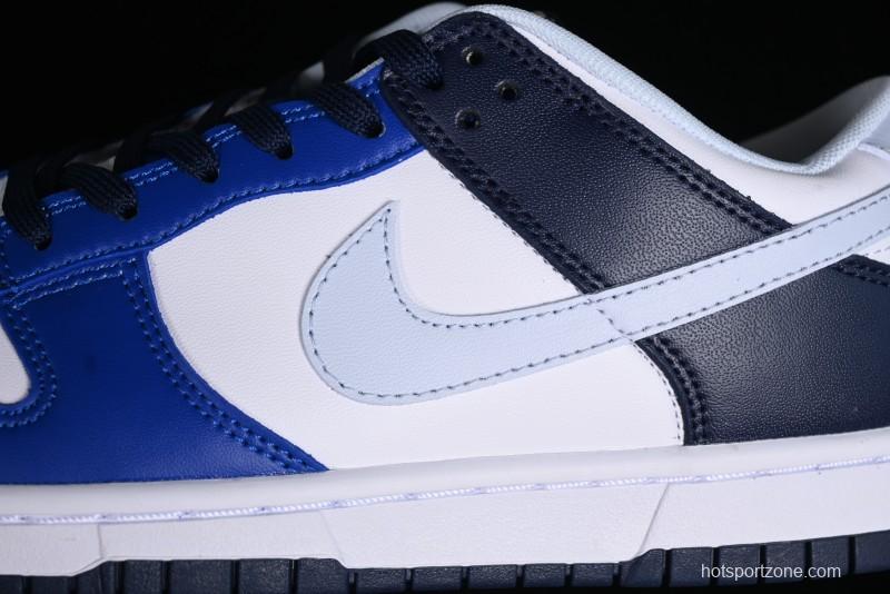 Nike SB Dunk Low Casual Skate Shoes in Black, White, and Blue - FQ8826-100