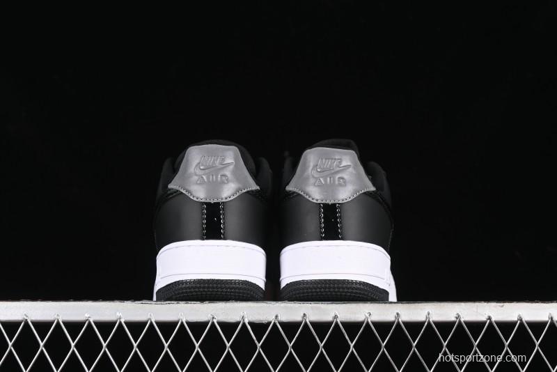 Nike Air Force 1 '07 Low Patent Leather All Black Casual Sneakers - AH6827-001
