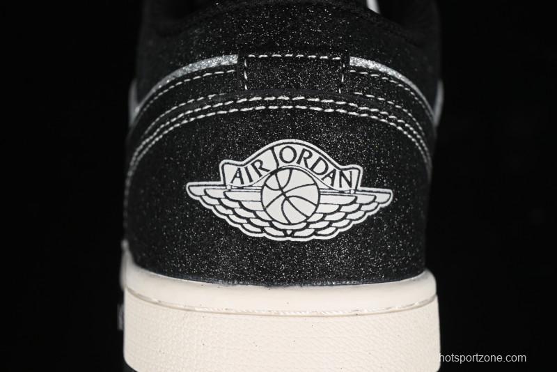 Nike Air Jordan 1 Low Retro Basketball Shoes Custom Starry Sky Design - SJ9950-012