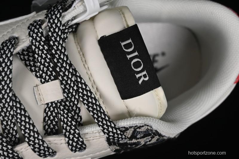 Nike SB Dunk Low Dior Collaboration - Black Grey Pattern Anniversary High-End Custom Low-Top Casual Sneakers - XY1688-010
