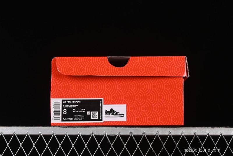 Nike Air Force 1 '07 Low Stussy Collaboration - Mythical Wukong Low-Top Casual Sneakers - XZ6188-555