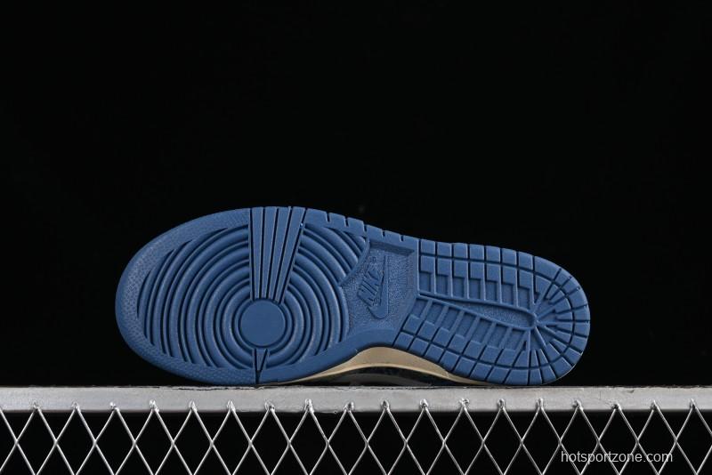 Nike SB Dunk Low CLOT Collaboration - Gray Blue Knit Anniversary Custom Low-Top Casual Skate Shoes - JH8310-950