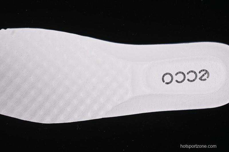 ECCO 2024 New Fashion Simple Versatile Genuine Leather White Sneakers - 61881301001