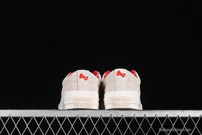 Converse One Star x Hello Kitty Low Top Casual Sneakers with Crystal Outsole and Replaceable Laces - 162937C