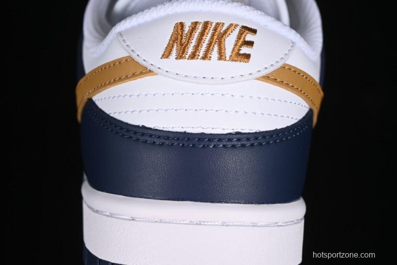 Nike Dunk Low SB Skateboarding Shoes in Black/White/Gold Colorway - FB9109-111