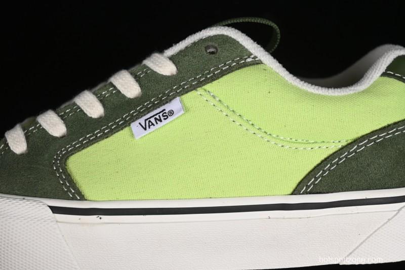 Vans Chukka Push Low-Top Skate Shoes with Slip-Resistant Sole in Apple Green - VN0008ZE08P