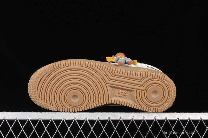 Nike Air Force 1 '07 Low "Open Cirrus" Black Myth Wukong Theme Casual Sneakers - FV3700-211