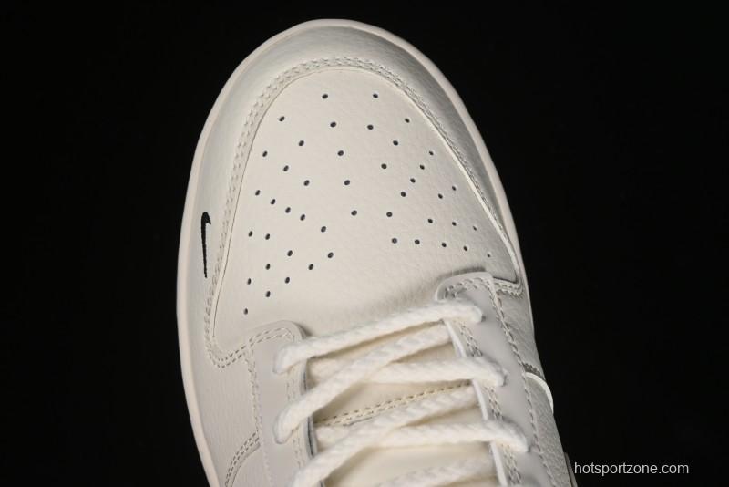 Nike SB Dunk Low Carhartt Collaboration - Off White Black Swoosh Anniversary Customized Low-Top Casual Skate Shoes - SJ1089-007